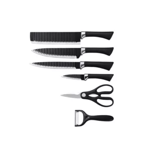 6pcs Knives Set Scissors Peeler Sharp Stainless Steel